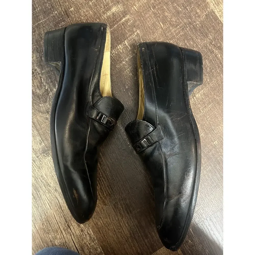 Salvatore Ferragamo Men's Dress Loafer, Size 10.5 - Black